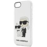 Karl Lagerfeld KLHCI8HNKCTGT iPhone 7/8/SE 2020 / SE 2022 transparent hardcase Gliter Karl&Choupette - imagine 3