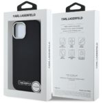 Case Karl Lagerfeld  FW Metal Plate MagSafe for iPhone 15 black - imagine 8