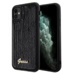 Guess GUHCN61PSFDGSK iPhone 11 / Xr 6.1" black hardcase Sequin Script Metal