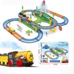 Electric Train Track King Extralink Kids, with Locomotive and Battery-Powered Car