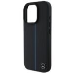 Mercedes MEHMP16L23RURBK iPhone 16 Pro 6.3" black hardcase MB Blue Line Leather MagSafe - imagine 6