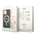 Guess Set GUBPP12MH4EACSK Case+ Charger iPhone 12/12 Pro /black hard case 4G Print MagSafe - imagine 10
