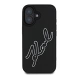 Karl Lagerfeld KLHCP16S3DRKSDLK iPhone 16 6.1" black hardcase 3D Rubber Signature - imagine 3