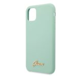 Guess GUHCN65LSLMGG iPhone 11 Pro Max green hard case Silicone Vintage Gold Logo - imagine 3