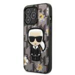Karl Lagerfeld KLHCP13LPMNFIK1 iPhone 13 Pro / 13 6,1" grey Flower Ikonik Karl - imagine 2