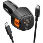 Ładowarka samochodowa Spigen Essential    EV1133 113W 2xUSB-C/USB-A + kabel USB-C/USB-C czarny