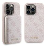 Guess Set GUBPM5P15X4GEMGP iPhone 15 Pro Max 6.7" hardcase + Powerbank 5000mAh MagSafe pink