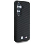 Case BMW Leather Carbon MagSafe for Samsung Galaxy S25+ black - imagine 4