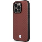 Etui BMW BMHCP14X22RFGR iPhone 14 Pro Max 6,7" burgundy Leather Diamond Pattern - imagine 2