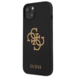 Guess GUHCP13SLS4GGBK iPhone 13 mini 5,4" black hard case Silicone 4G Logo - imagine 2