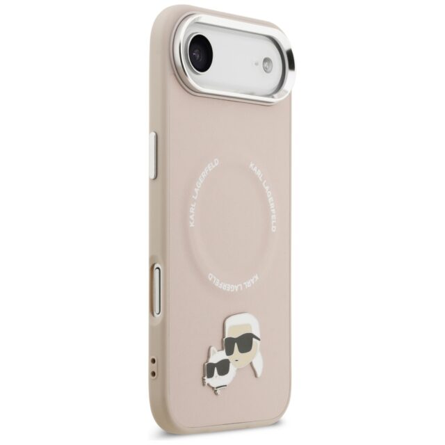 Karl Lagerfeld Karl & Choupette Pins MagSafe Case for iPhone Air Pink - imagine 4