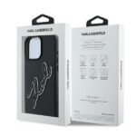 Karl Lagerfeld KLHCP16L3DRKSDLK iPhone 16 Pro 6.3" black hardcase 3D Rubber Bicolor Signature - imagine 8