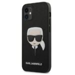 Karl Lagerfeld KLHCP12MSAKHBK iPhone 12/12 Pro 6,1" black hardcase Saffiano Ikonik Karl`s Head - imagine 2