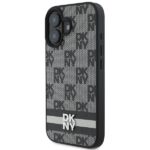 DKNY DKHCP16SPCPTSSK iPhone 16 6.1" black hardcase Checkered Pattern & Printed Stripes - imagine 2