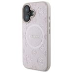 Guess GUHMP16SPSAPSMEP iPhone 16 6.1"pink hardcase Saffiano Peony Classic Logo MagSafe - imagine 2
