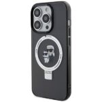Karl Lagerfeld KLHMP13LHMRSKCK iPhone 13 Pro 6.1" black hardcase Ring Stand Karl&Choupettte Ma - imagine 2