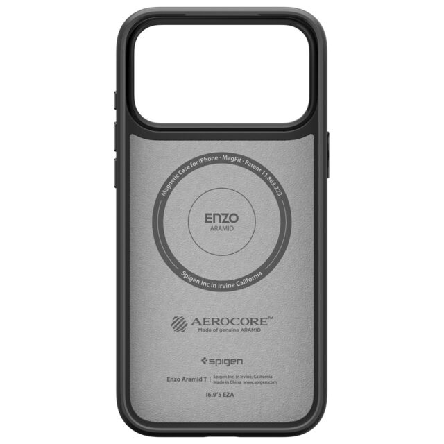 Spigen Enzo Aramid "T" Mag MagSafe Case for iPhone 17 Pro Black - imagine 4