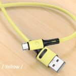 USAMS U52 USB-C 2A Fast Charge Cable 1m yellow SJ436USB03 (US-SJ436) - imagine 2