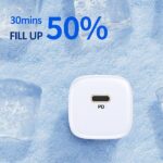 USAMS Wall Charger 1xUSB-C T36 mini 20W + USB-C to Lightning cable black PD3.0 Fast Charging XFKXLO - imagine 4