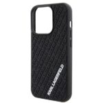 Karl Lagerfeld KLHCP15L3DMKRLK iPhone 15 Pro 6.1" black hardcase 3D Rubber Multi Logo - imagine 6