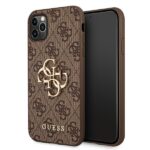 Guess GUHCN654GMGBR iPhone 11 Pro brown hardcase 4G Big Metal Logo