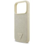 Guess Croco Triangle Logo MagSafe case for iPhone 17 Pro gold - imagine 6