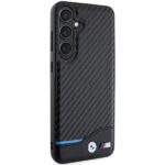 Case BMW BMHCS24M22NBCK S24+ S926 black Leather Carbon - imagine 4