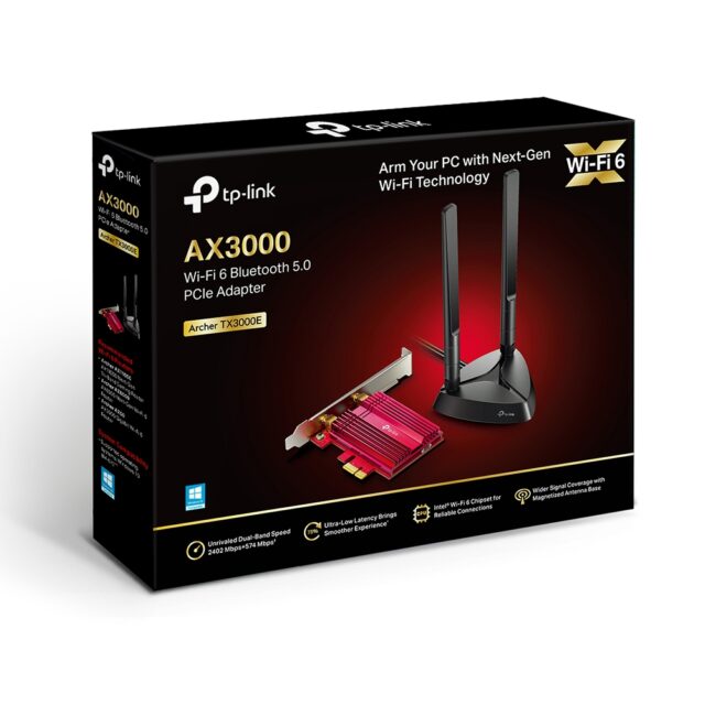 TP-Link Archer TX3000E | WiFi Network Card | PCI Express, AX3000, Dual Band, Bluetooth 5.0 - imagine 2