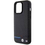 BMW BMHCP15X22NBCK iPhone 15 Pro Max 6.7" black Leather Carbon - imagine 6