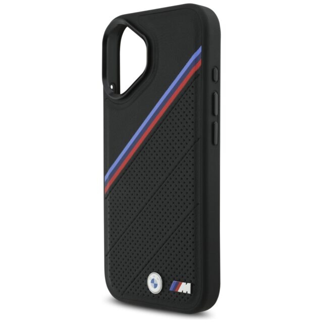 BMW M Tricolor Metal Logo MagSafe Case for iPhone 17 Black - imagine 6