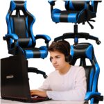 Extralink Gaming | Gaming chair | office chair, swivel, black and blue, G-523