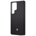 Case Samsung Spigen Enzo Aramid Magnet for Galaxy S25 Ultra black-silver - imagine 3