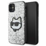 Karl Lagerfeld KLHCN61G2CPS iPhone 11 /Xr 6.1" silver hardcase Glitter Choupette Patch