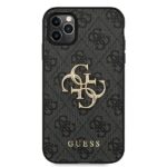 Guess GUHCN654GMGGR iPhone 11 Pro Max grey hardcase 4G Big Metal Logo - imagine 3