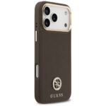 Case Guess Grained Strass Logo MagSafe for iPhone 17 Pro Max brown - imagine 4