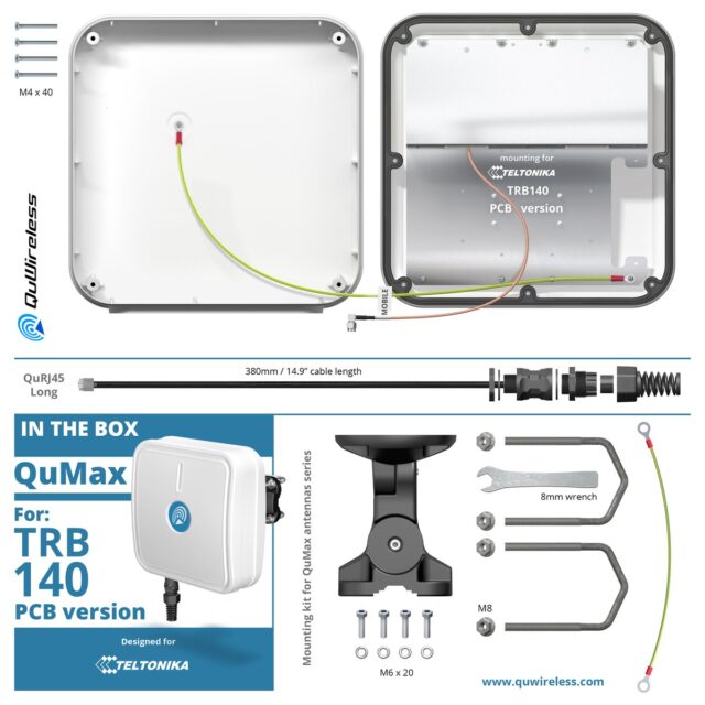 QuWireless QuMax A140M-A | LTE Antenna | for Teltonika TRB140 (version with housing) - imagine 6