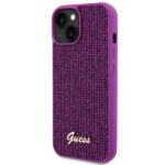 Guess GUHCP15SPMSDGSF iPhone 15 / 14 /13 6.1" fuschia hardcase Disco Metal Script - imagine 2