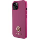 Guess GUHCP15SPS4DGPP iPhone 15 / 14 / 13 6.1" pink hardcase Strass Metal Logo - imagine 2