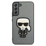 Karl Lagerfeld KLHCS22MOKPG S906 S22+ silver hardcase Saffiano Ikonik Karl`s Patch - imagine 3