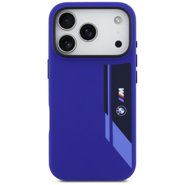 Case BMW M Silicon Vertical Logo MagSafe for iPhone 17 Pro navy - imagine 3