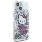 Hello Kitty HKHCP15SHDGPHT iPhone 15 /14 / 13 6.1" white hardcase IML Kitty On Bricks Graffiti - imagine 4