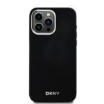 DKNY DKHMP14XSMCHLK iPhone 14 Pro Max 6.7" black hardcase Liquid Silicone Small Metal Logo MagSafe - imagine 3