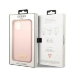 Guess GUHMP13MSBPLP iPhone 13 / 14 / 15 6.1" pink hard case Silicone Logo Plate MagSafe - imagine 8