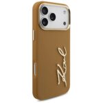 Karl Lagerfeld Karl Script Logo Case for iPhone 17 Pro Max Brown - imagine 4