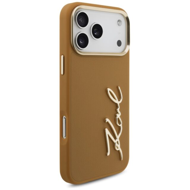 Karl Lagerfeld Karl Script Logo Case for iPhone 17 Pro Max Brown - imagine 4