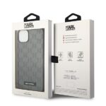 Karl Lagerfeld KLHCP14SSAKLHPG iPhone 14/ 15 / 13 6,1" hardcase grey Saffiano Mono Metal Logo - imagine 8