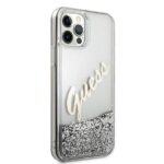 Guess GUHCP12LGLVSSI iPhone 12 Pro Max 6,7" silver hardcase Glitter Vintage Script - imagine 4