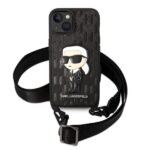 Karl Lagerfeld KLHCP14SSTKMK iPhone 14/ 15 / 13 6,1" black hardcase Monogram Ikonik Patch - imagine 2