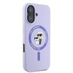 Karl Lagerfeld KLHMP16SSCMKCRHU iPhone 16 6.1" purple hardcase Silicone Karl&Choupette Ring - imagine 4