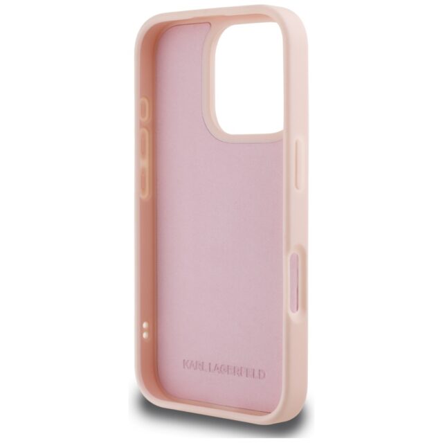 Etui Karl Lagerfeld 3D Rubber Monogram & Choupette for iPhone 16 Pro Max pink - imagine 7